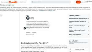 Screenshot of Best replacement for Pipedrive? : r/CRM - Reddit