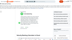 Screenshot of Velocity Banking Calculator in Excel : r/velocitybanking - Reddit