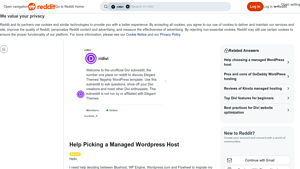 Screenshot of Help Picking a Managed WordPress Host : r/divi - Reddit