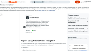 Screenshot of Anyone Using Nutshell CRM? Thoughts? : r/CRMSoftware - Reddit