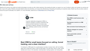 Screenshot of Best CRM for small teams focused on calling, funnel tracking, and a ...