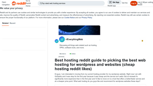 Screenshot of Best hosting reddit guide to picking the best web hosting for ...