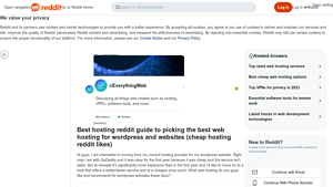 Screenshot of Best hosting reddit guide to picking the best web hosting for ...