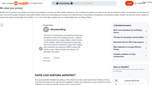 Screenshot of build cost estimate websites? : r/Homebuilding - Reddit