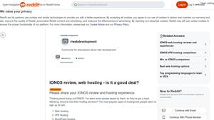 Screenshot of IONOS review, web hosting - is it a good deal? : r/webdevelopment