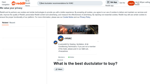 Screenshot of What is the best ductulator to buy? : r/HVAC - Reddit