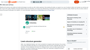 Screenshot of Lewis structure generator : r/chemistry - Reddit