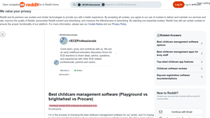 Screenshot of Best childcare management software (Playground vs brightwheel vs ...