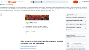 Screenshot of Calc students -- derivative-calculator.net and integral ... - Reddit