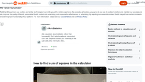 Screenshot of how to find sum of squares in the calculator : r/AskStatistics - Reddit