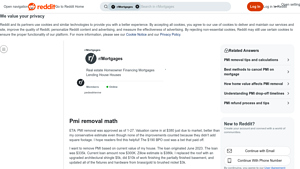Screenshot of Pmi removal math : r/Mortgages - Reddit