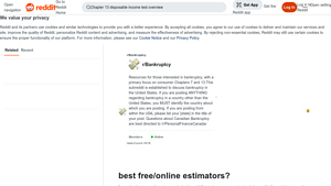 Screenshot of best free/online estimators? : r/Bankruptcy - Reddit
