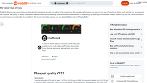 Screenshot of Cheapest quality VPS? : r/selfhosted - Reddit