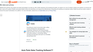 Screenshot of Auto Parts Sales Tracking Software?? - Reddit