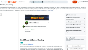 Screenshot of Best Minecraft Server Hosting : r/MinecraftServer - Reddit