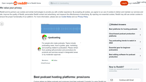 Screenshot of Best podcast hosting platforms: pros/cons - Reddit