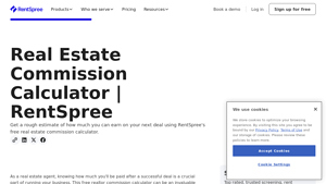 Screenshot of Real Estate Commission Calculator | RentSpree