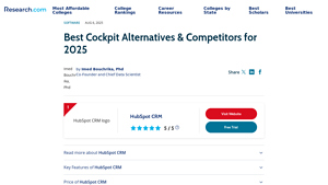 Screenshot of Best Cockpit Alternatives & Competitors for 2025 - Research.com