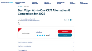 Screenshot of Best Vtiger All-In-One CRM Alternatives & Competitors for 2025