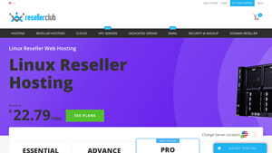 Screenshot of Reseller Hosting Plans with Free cPanel & WHM Packages