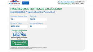 Screenshot of 3 Best Reverse Mortgage Calculators (No Personal Info Required)