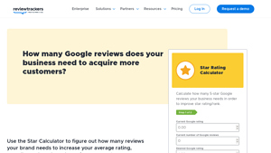 Screenshot of Star Calculator - ReviewTrackers
