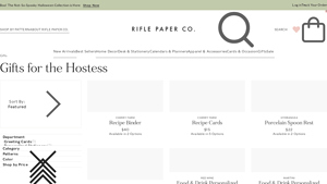 Screenshot of Gift Ideas for the Hostess 2025 | Rifle Paper Co.