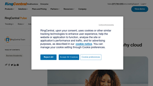 Screenshot of Cloud Services for Small Business - RingCentral