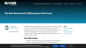Screenshot of The Best Recruitment CRM Systems Reviewed - River