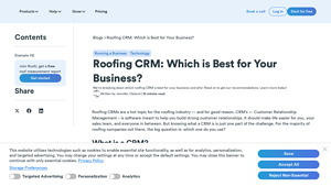 Screenshot of Roofing CRM: Which is Best for Your Business? - Roofr