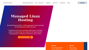 Screenshot of RoseHosting: Best-Value Managed Linux Hosting