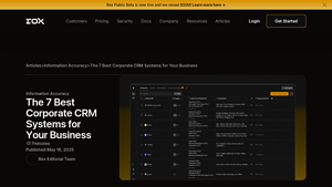 Screenshot of The 7 Best Corporate CRM Systems for Your Business - Rox