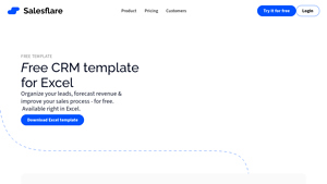 Screenshot of Free CRM Template for Excel - Salesflare