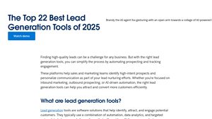 Screenshot of The Top 22 Best Lead Generation Tools of 2025 | Salesforce US
