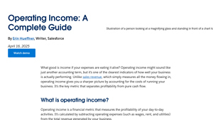 Screenshot of Operating Income: How to Calculate + Formula - Salesforce