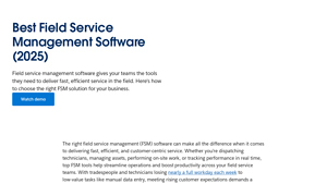 Screenshot of Best Field Service Management Software (2025) - Salesforce
