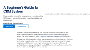 Screenshot of What is a CRM System? Everything You Need to Know - Salesforce