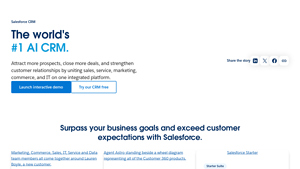 Screenshot of Try The World's #1 AI CRM - Salesforce