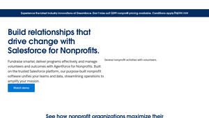 Screenshot of Best Nonprofit CRM Software | Salesforce US
