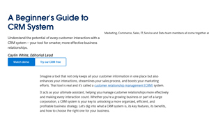 Screenshot of What is a CRM System? Everything You Need to Know - Salesforce