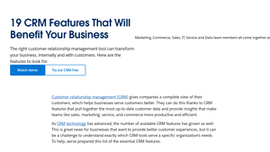 Screenshot of 19 CRM Features That Will Benefit Your Business - Salesforce