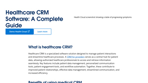 Screenshot of Healthcare CRM Software: A Complete Guide | Salesforce US
