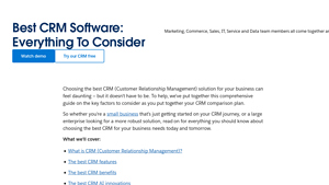Screenshot of Best CRM Software: Everything To Consider | Salesforce US