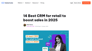 Screenshot of 14 Best CRM for Retail to Boost Sales in 2025