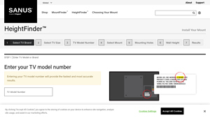 Screenshot of HeightFinder | SANUS