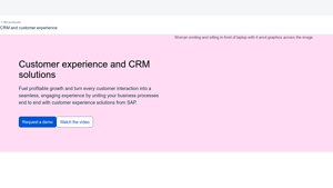 Screenshot of Customer experience and CRM solutions - SAP