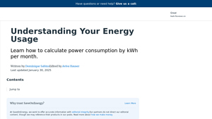 Screenshot of Electricity Calculator: Power Consumption kWh Estimator