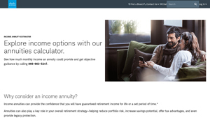 Screenshot of Income Annuity Estimator: Calculate Your Payout | Charles Schwab