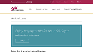 Screenshot of Vehicle Loans | South Carolina State Credit Union