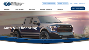 Screenshot of Auto & Refinancing - SLB Employees Credit Union